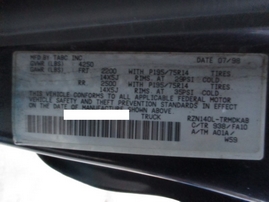 1998 TOYOTA TACOMA PURPLE STANDARD CAB 2.4L MT 2WD Z15133